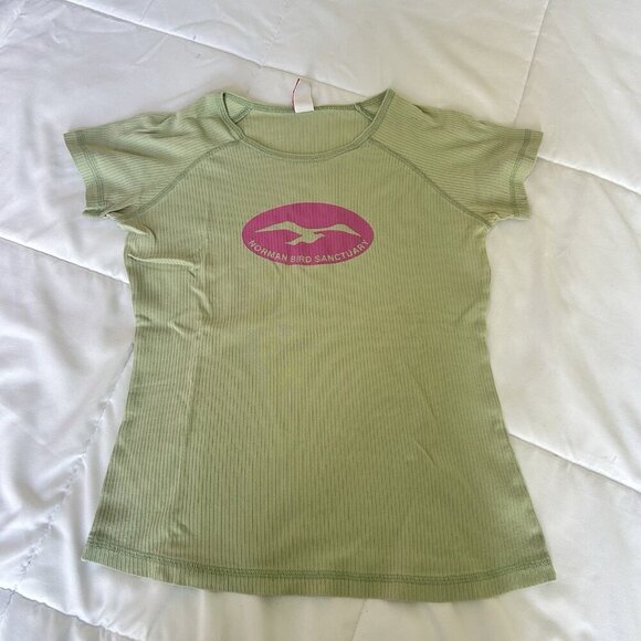 HYP Tops - Y2K HYP Babydoll T Shirt Tee Womens Small S Green Pink Norman Bird Sanctuary